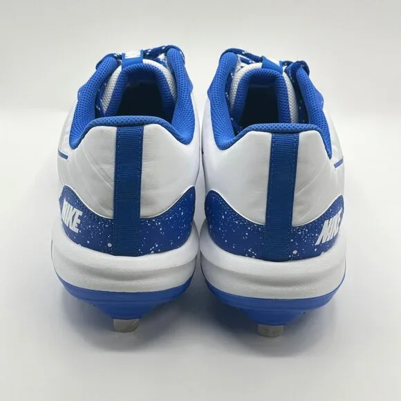 Men's Nike Alpha Huarache Varsity 4 Low White/Hyper Royal DJ6516-102 Size 13 NEW - Picture 4 of 8